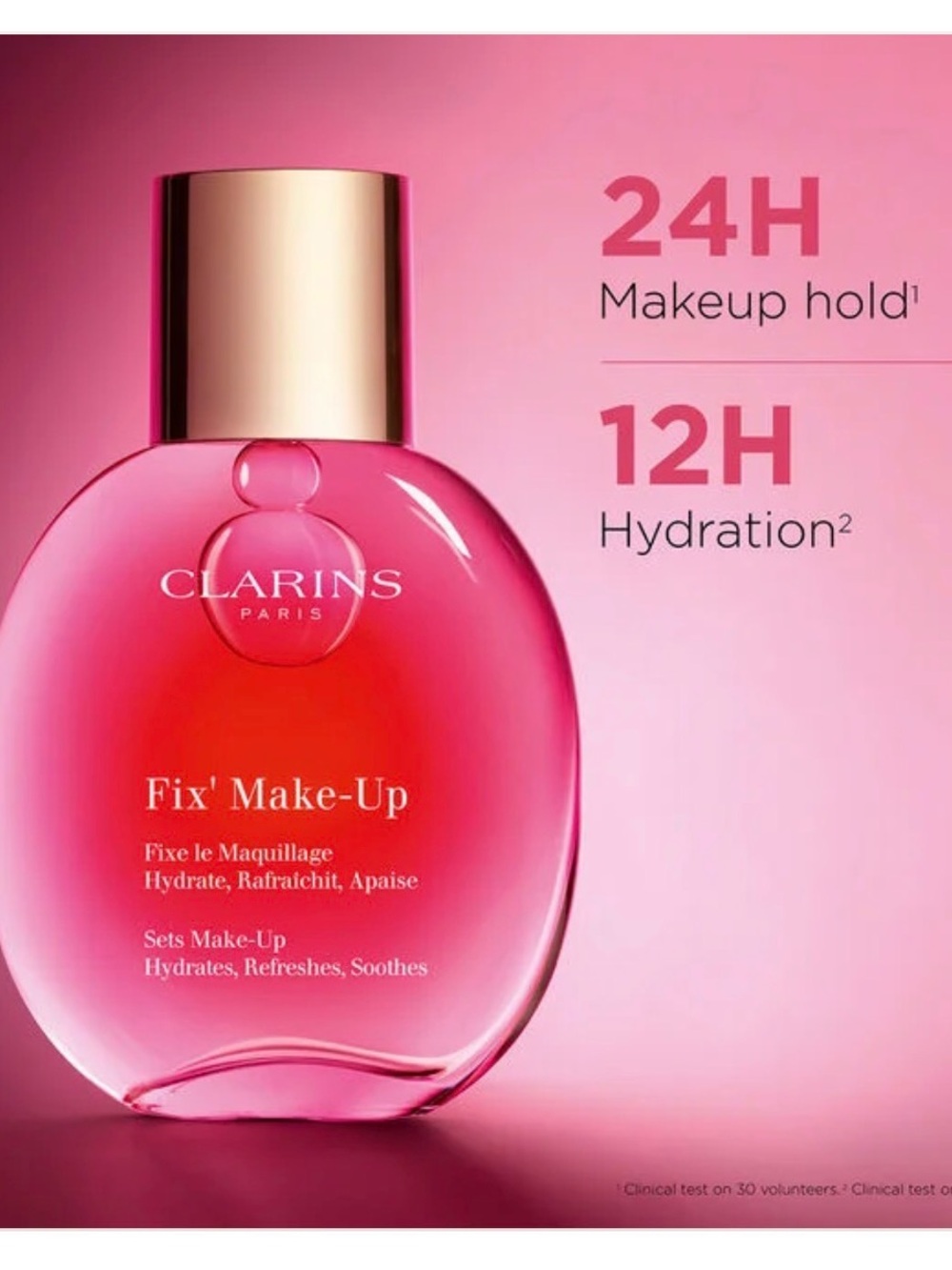 Clarins Fix' Make-Up Setting Mist - Pink with Gold Cap